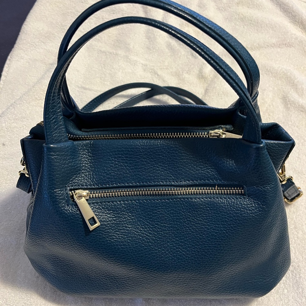Claudia Firenze Blue Leather Bag - Picture 4 of 8